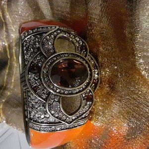 Heidi Daus "Say It With Style"  Spring Hinged Cuff Bracelet.
